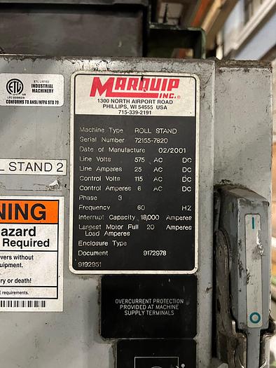 Used Marquip 127" Wide Unwind Stand #43156