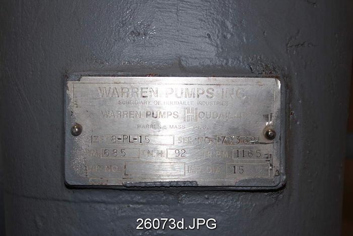 Used Warren 8PL15 Pump Casing #26073