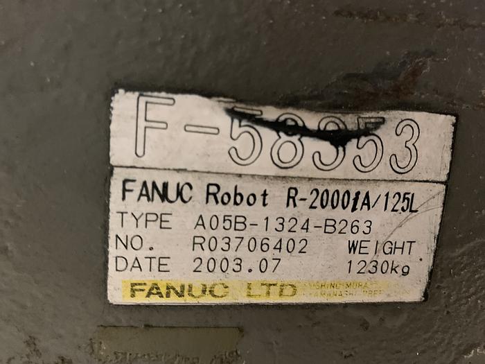 Refurbished PREVIOUSLY REFURBISHED 2003 FANUC R2000iA/125L W/ DEVICENET AND BASEPLATE