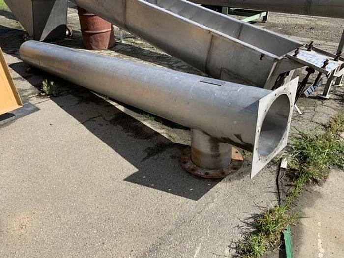 Used Valley Foundry Stainless Steel Tube Type Auger Screw Conveyor 45.5' Long x 12" Diameter
