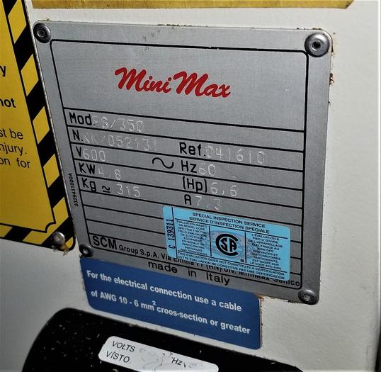 Used *SOLD* Combination Machine - SCM MiniMax FS350