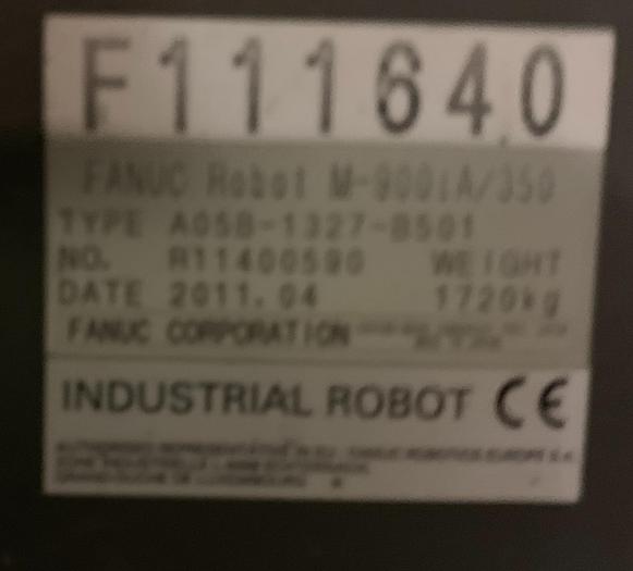 Used FANUC M900iA/350 6 AXIS CNC ROBOT WITH R30iA CONTROLLER 350KG X 2650mm REACH