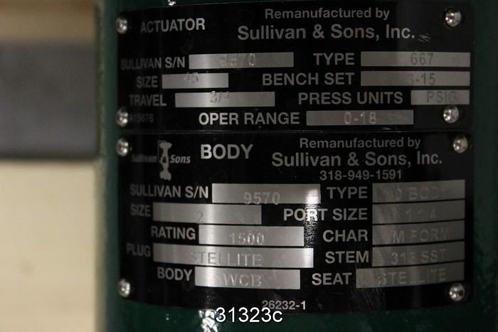 Used Fisher D 2" Steam Valve #31323