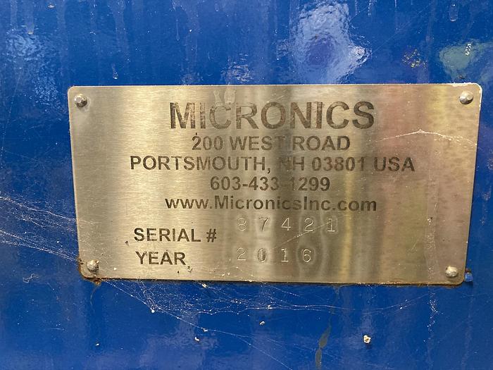 Used 15 CU. FT. MICRONICS FILTER PRESS - 800 MM (#9911)