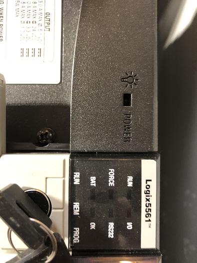 Used ALLEN BRADLEY LOGIX 5561 RACK WITH 1756-L61(M2/B1)