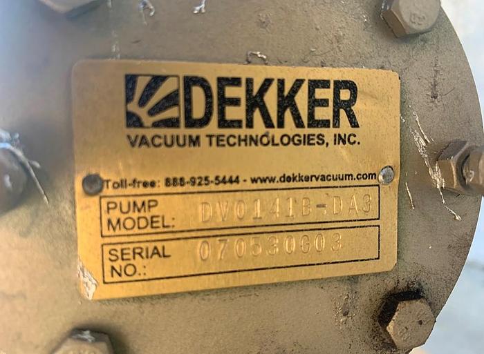 Used Pump, Vacuum, 10 HP, Wintek, Ndl B200, Dekker, Booster #C743960