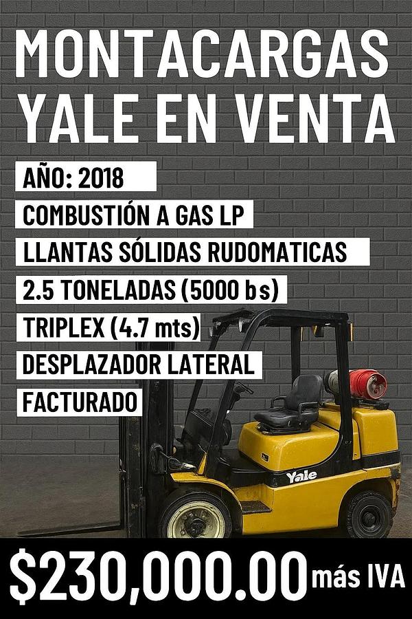 Used 2018 MONTACARGAS YALE EN VENTA