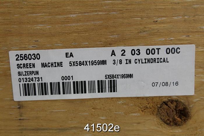 Unused Sulzer Vibrating Screen Stainless Steel Cylindrical Insert #41502