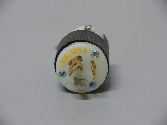 Used Lot of 2 Hubbell HBL4720C Twist Lock Plug 2-Pole, 3-Wire, 15A, 125Vac