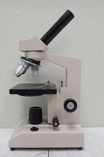 Used Ken A Vision Model T-1180C Monocular Microscope w/ 3 Objectives