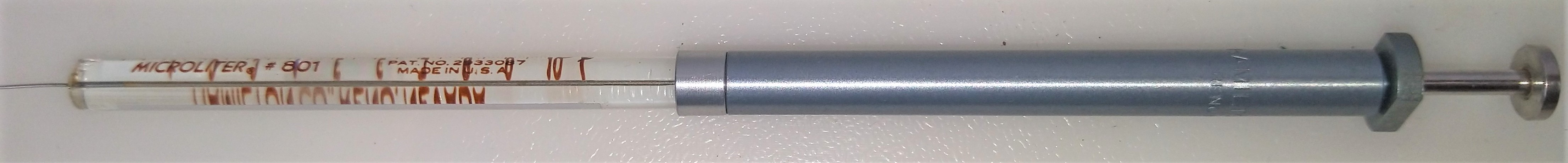 Used Hamilton Microliter #801 Injection Syringe -10μL