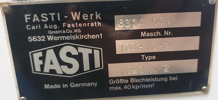 Gebraucht Motorische Rundbiegemaschine Fasti 104-10-2