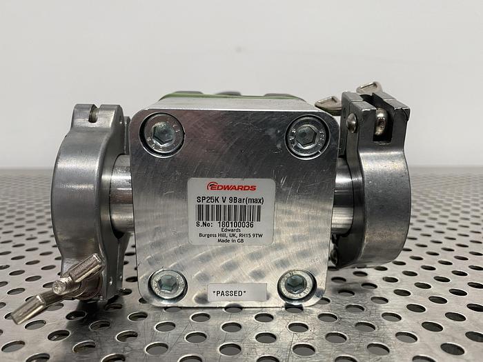 Used Edwards SP25K V 9Bar Diaphragm Speedivalve w/ KF25 Gaskets & Clamps
