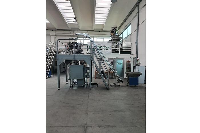Usato Impianto in pronta consegna completo di multitesta a 10 teste e confezionatrice verticale GP-500 marca G&Partners