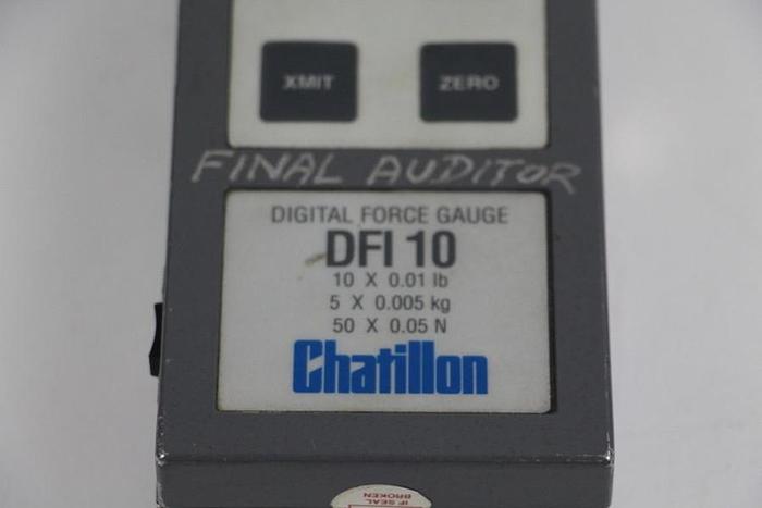 Used CHATILLON DFI 10 DIGITAL FORCE GAUGE PUSH PULL TESTER 10 LBF X 0.01 LBF