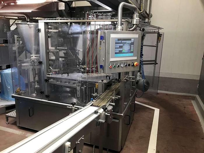 Used Linie zum Abfüllen von Feinkostprodukten in Kunststoffschalen