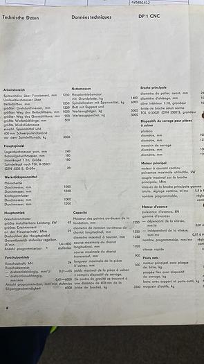Used Tokarka tarczowa CNC DP1