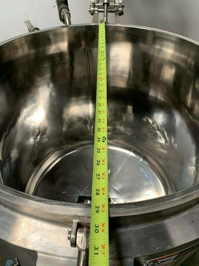 Used Walker 250 Liter Stainless Steel Jacketed Reactor 45 PSI -  No Mixer