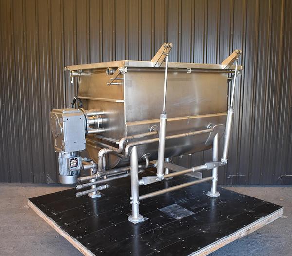 Used USED TUCS PADDLE BLENDER WITH SCRAPERS, 25 CUBIC FEET, JACKETED & INSULATED, 316 STAINLESS STEEL