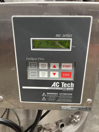 Used 500L Stainless Steel Jacketed Reactor w/Agitator 45 PSI Internal 154 PSI Jacket