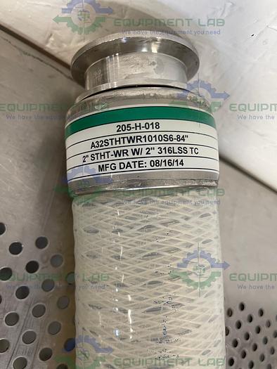 Used Sani-Tech  STHT-WR-1500 84" Silicone Hose w/ 1 1/2" Sanitary Fitting