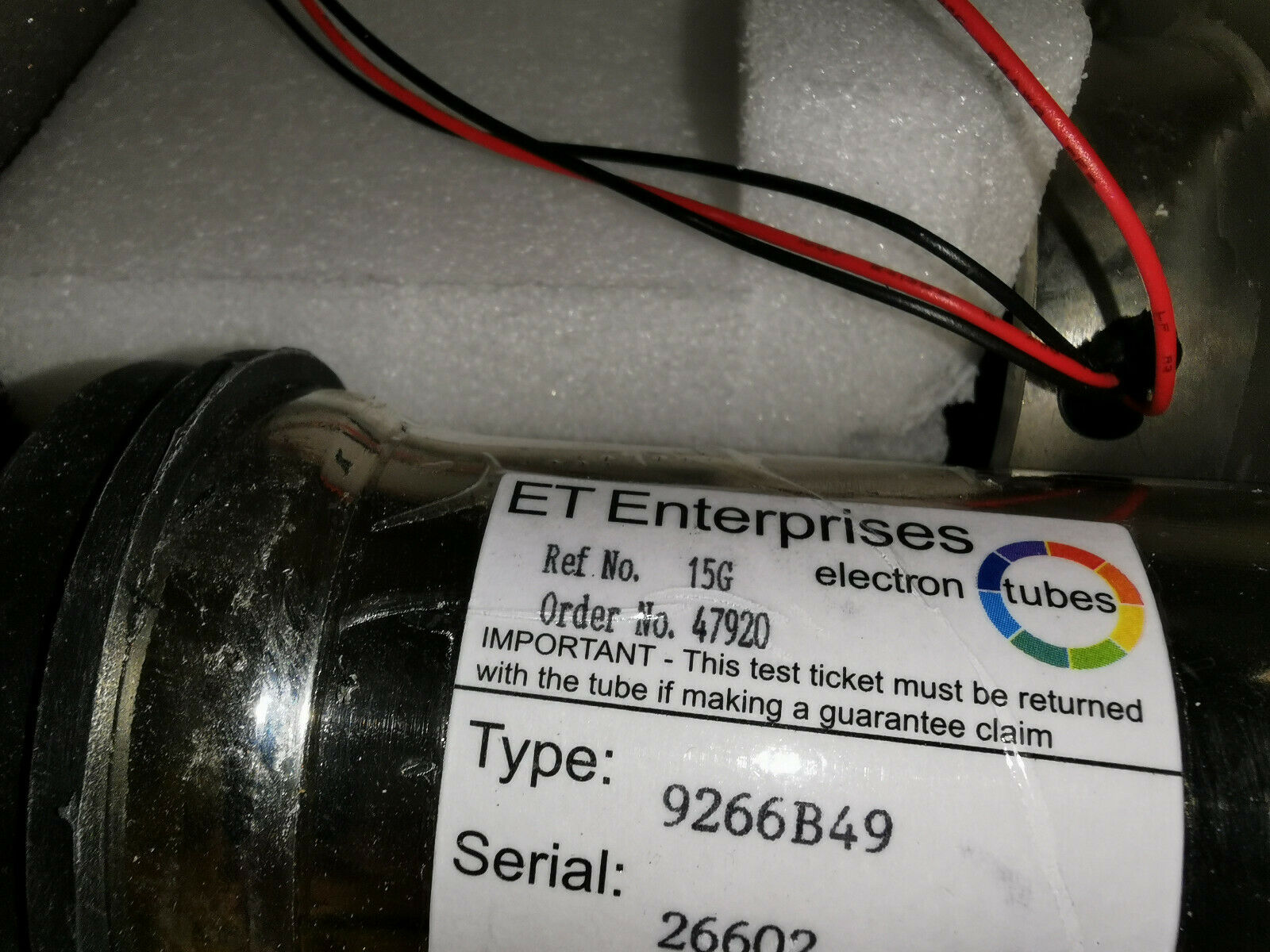 ET Enterprise  Cosmic-Ray Energy Active Guard w/ 9266B49 PMT Photon Counting Tube