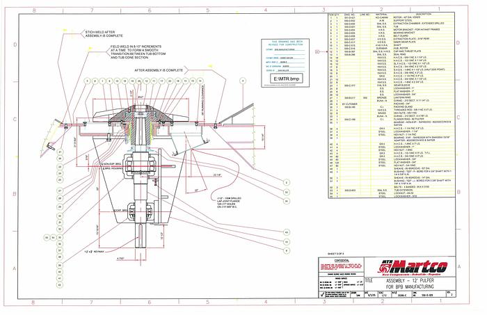 Used Black Clawson HYDRAPULPER Pulper 12 Foot Diameter, New In 2005.  Rotor Diameter 42", 250 Hp, 1200 Rpm Motor.  Extraction Plate With 3/16" Diameter Holes. #26716