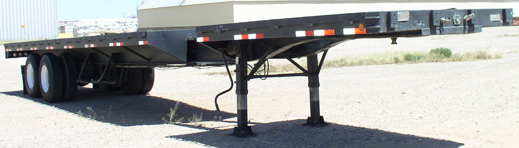 Used Transcraft ETH 40-64 ft. extendable Flatbed Trailer; S/N TC-5888