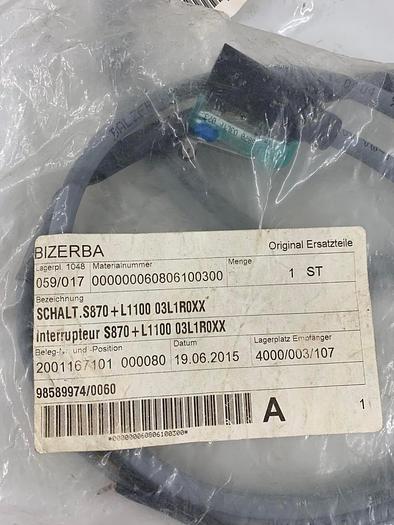 Bizerba Spare Parts Interrupteur S870 + L1100 03L1R0XX Part No. 60806100300