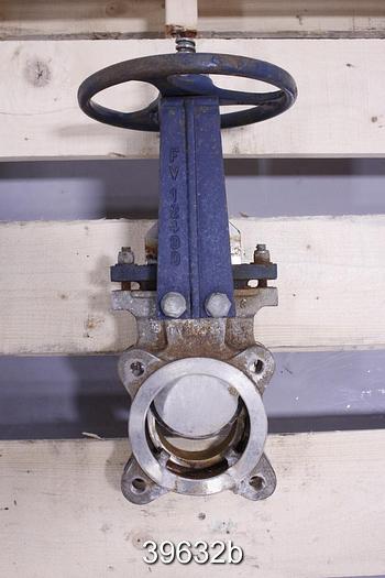 Used Fabri 3" Hand Operated Knife Gate Valve #39632