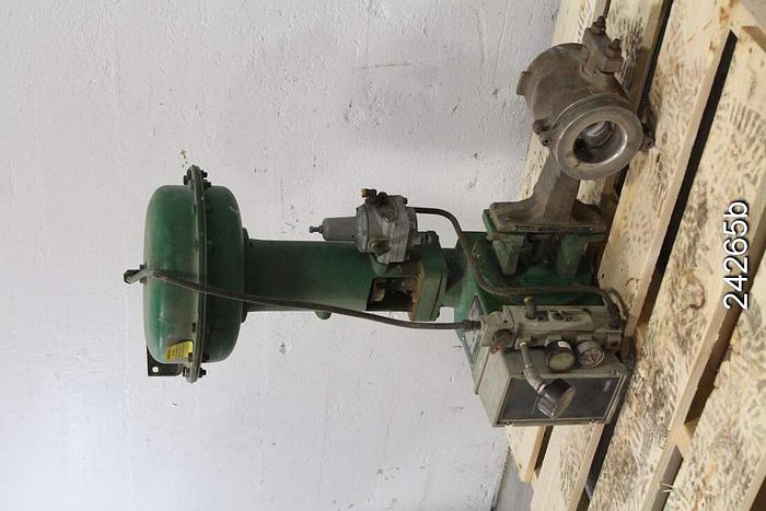 Used Fisher V100 Fisher Vee Ball Valve, 3", Stainless Steel Body, Stainless Steel Seat, 17-4 Ph Shaft; Type 1052, Size 40 Actuator, Series 3600 Positioner #24265