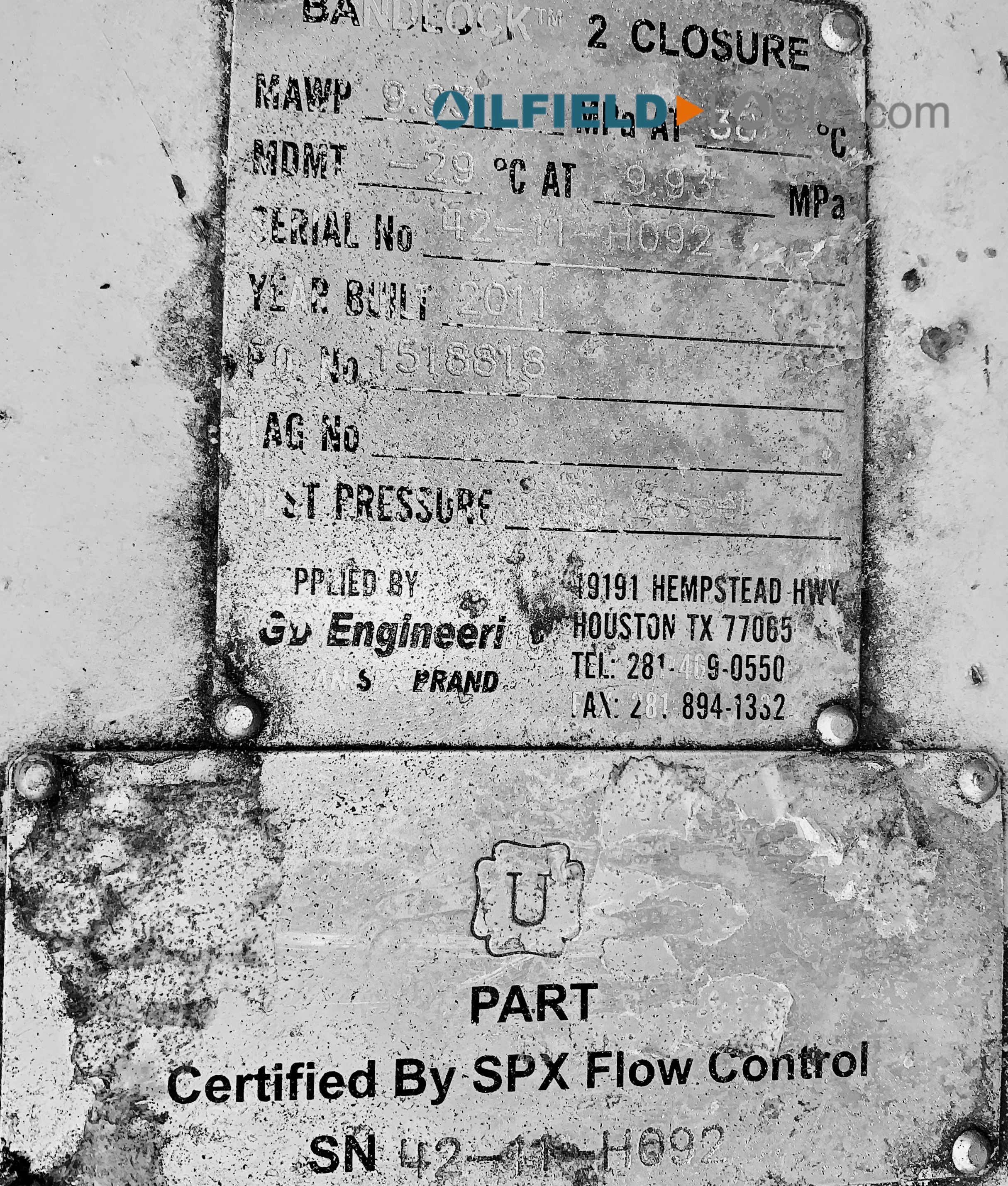 Used Filter Separator, Vertical, 42"x9'8", 1440#