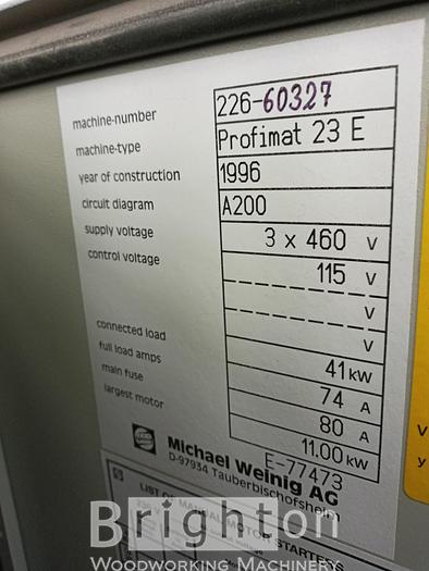 Used 1996 Weinig P23E Used Moulder #BBM2351