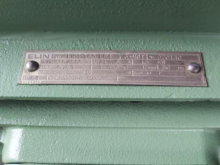 Usato Elektromotor mit Flansch, LKM 160 LR4, 15 KW, 1460 rpm, Elin, gebraucht