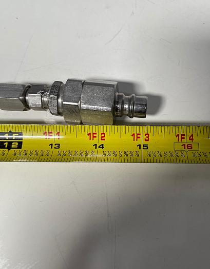 Used 15" Stainless Steel Flexible Braided Hose w/ Quick Connections