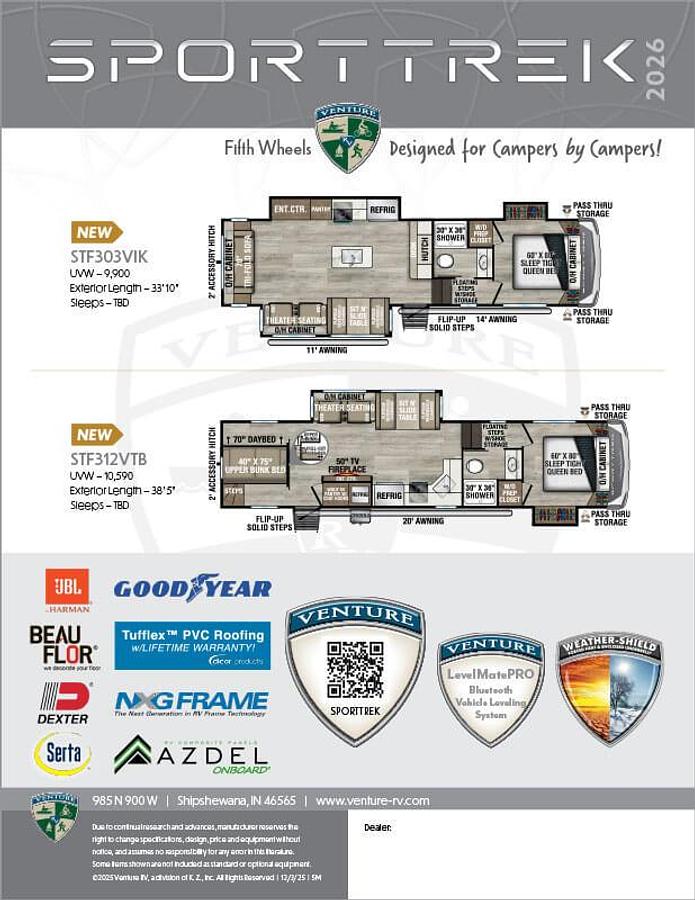 SportTrek Fifth Wheel STF303VIK