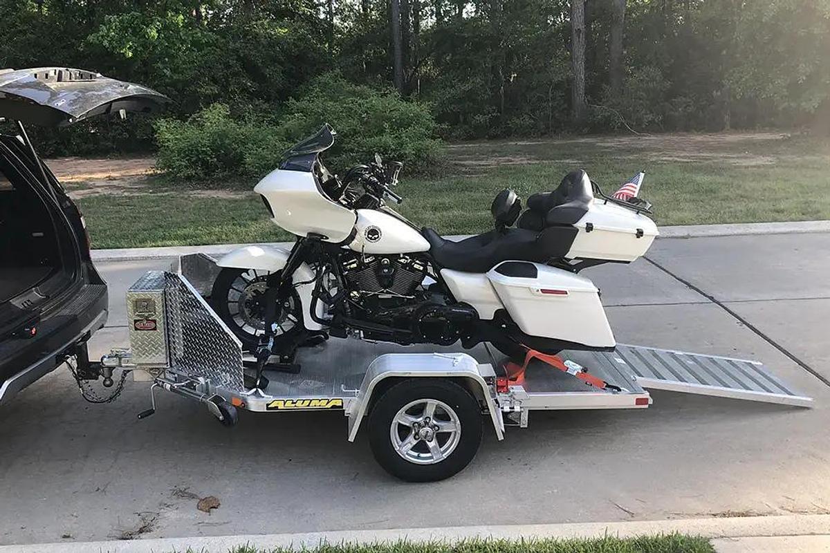 MC1F Folding Motorcycle Trailer