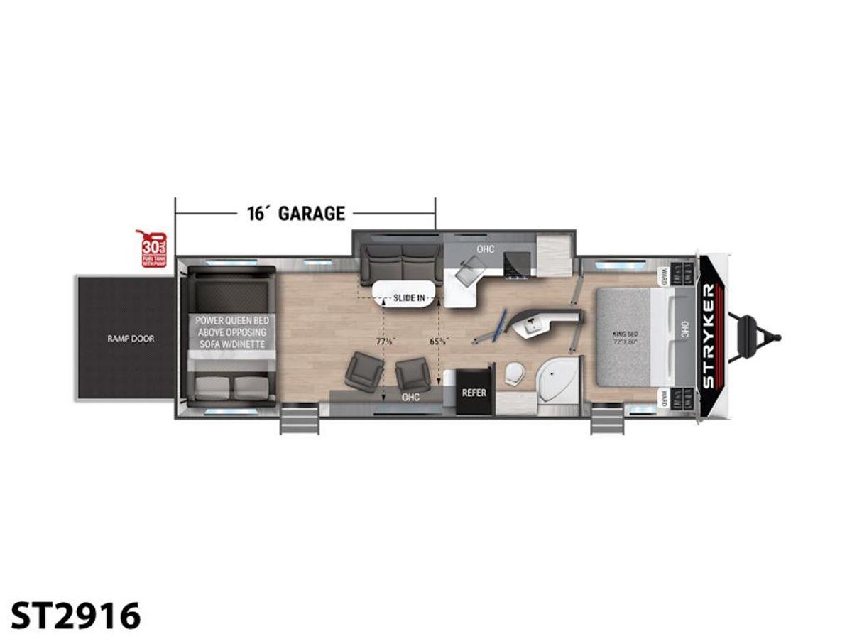 2025 Cruiser RV Stryker Toy Hauler ST2916