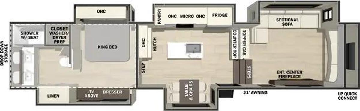 Explore 2027 Fifth Wheels 361RL Floorplan