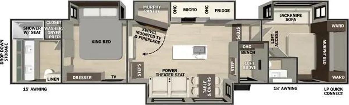 Explore 2027 Fifth Wheels 381MUD Floorplan