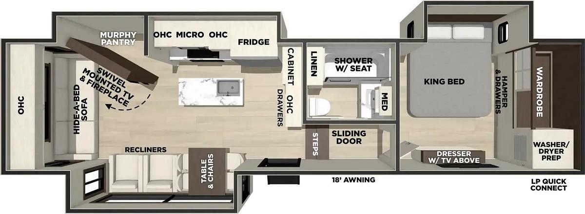 Explore 2027 Fifth Wheels 290RL Floorplan