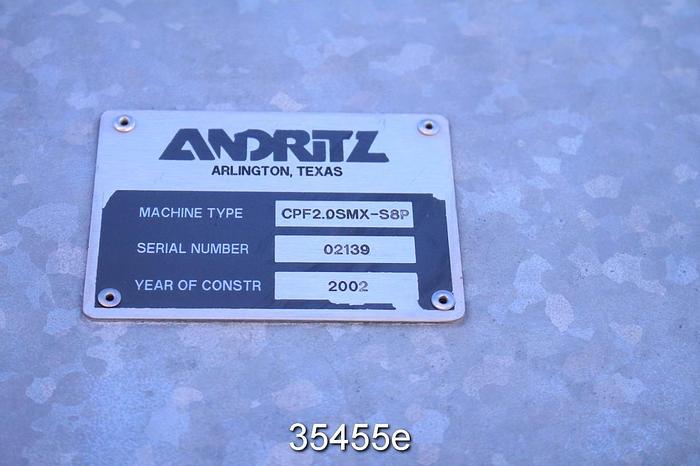 Used Andritz CPF2.0SMX-S8P Dewatering Belt Press #35455
