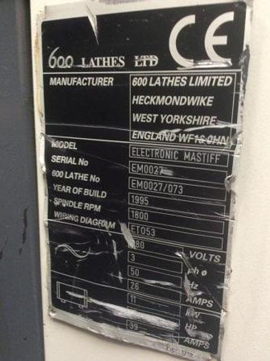 Used Colchester Electronic Mastiff Teach/Turn CnC Lathe