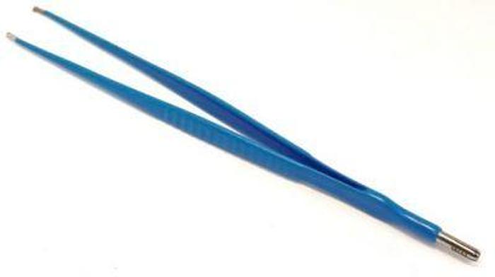Used Forceps Diathermy Monopolar Dissecting Straight 1 in 2 Teeth 2mm Tip 210mm (8-1/4in)