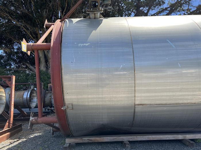 Used Tank, 7,600 Gallon, S/st, 9' x 16', Agit, Santa Rosa #C744493