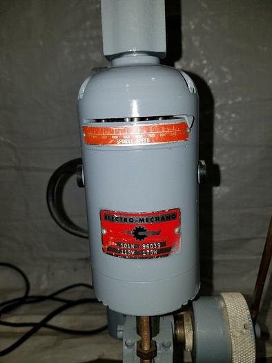 Used Electro Mechano Drill Press Model 101W Adjustable Spindle Speed to 10