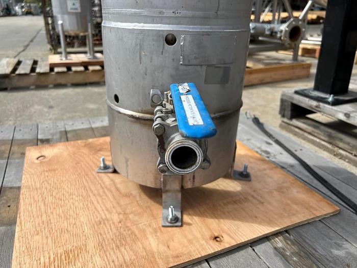 Used Tank, 30 Gallon, 316L Stainless Steel, 100 PSI, DT/DB, Alloy Products #S744749