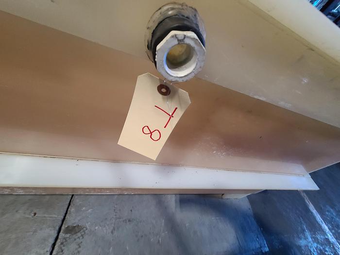 Used Polypro Tank Counter Flow Rinse side and bottom support 70" x 28" x 29" Plating