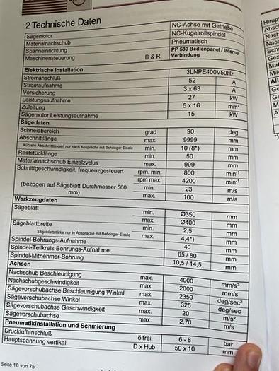 Used HOCHLEISTUNGS KREISSÄGE BEHRINGER-EISELE