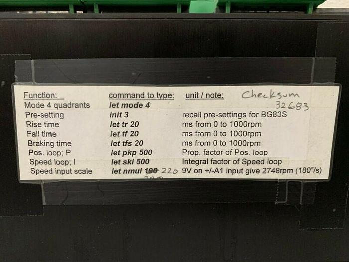 Used Dunkermotoren BGE9010 Servo Drive
